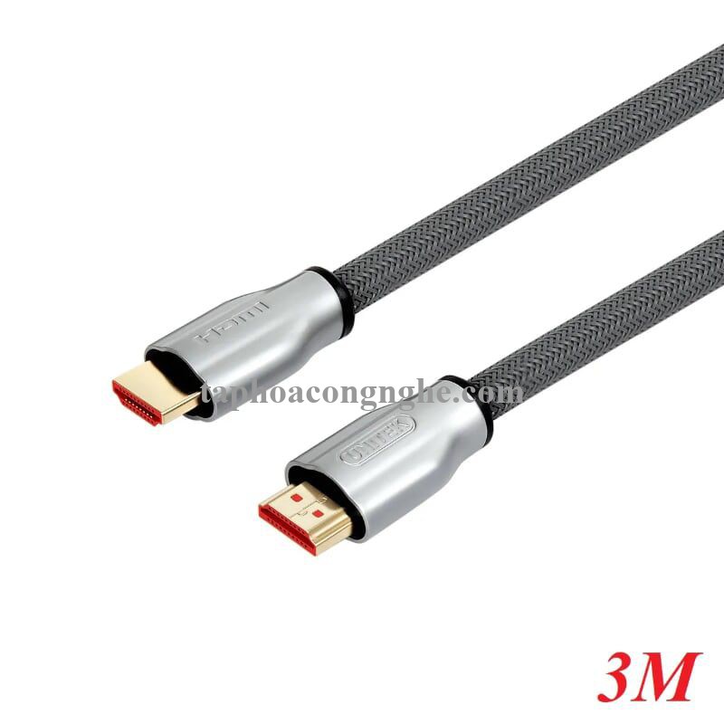 Unitek 96027 Y-C139RGY 3M 4k 60Hz 2.0 Màu Xám Cáp Hdmi bọc lưới cao cấp 30096027
